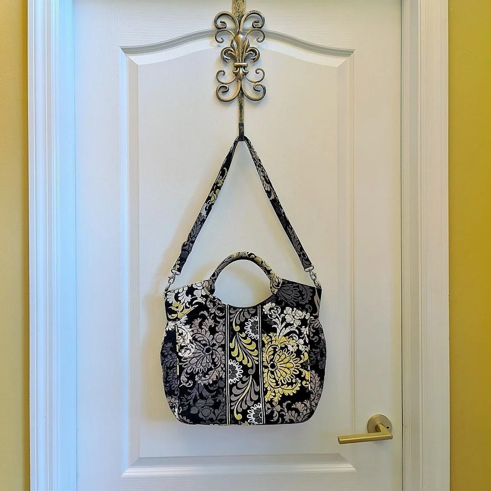 Vera Bradley Black and Yellow Floral Tote